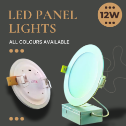 High performing 12w led panel in round and square.